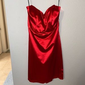 Sexy Red Bodycon Strapless Dress